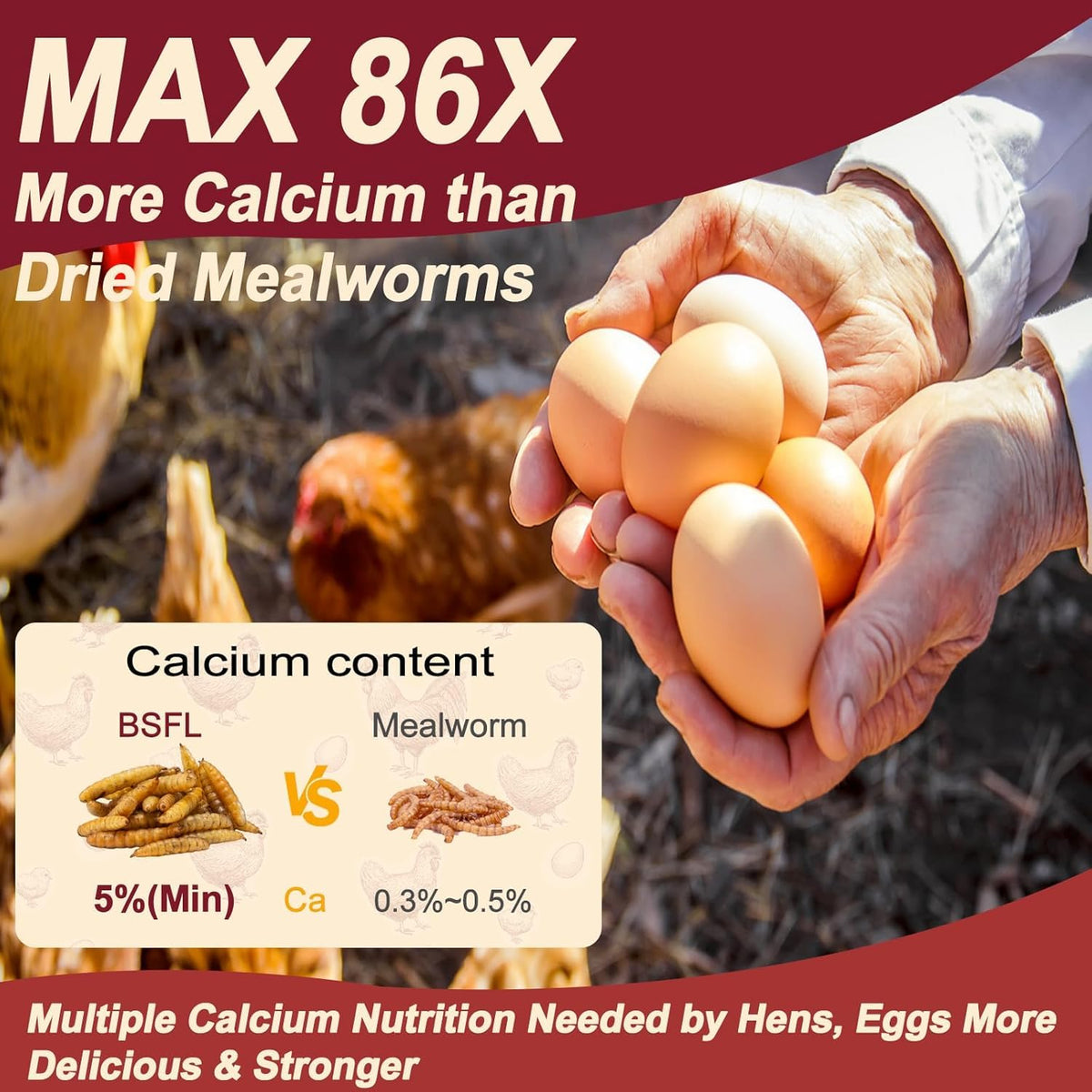 No additives and long shelf life up to two years in storage.