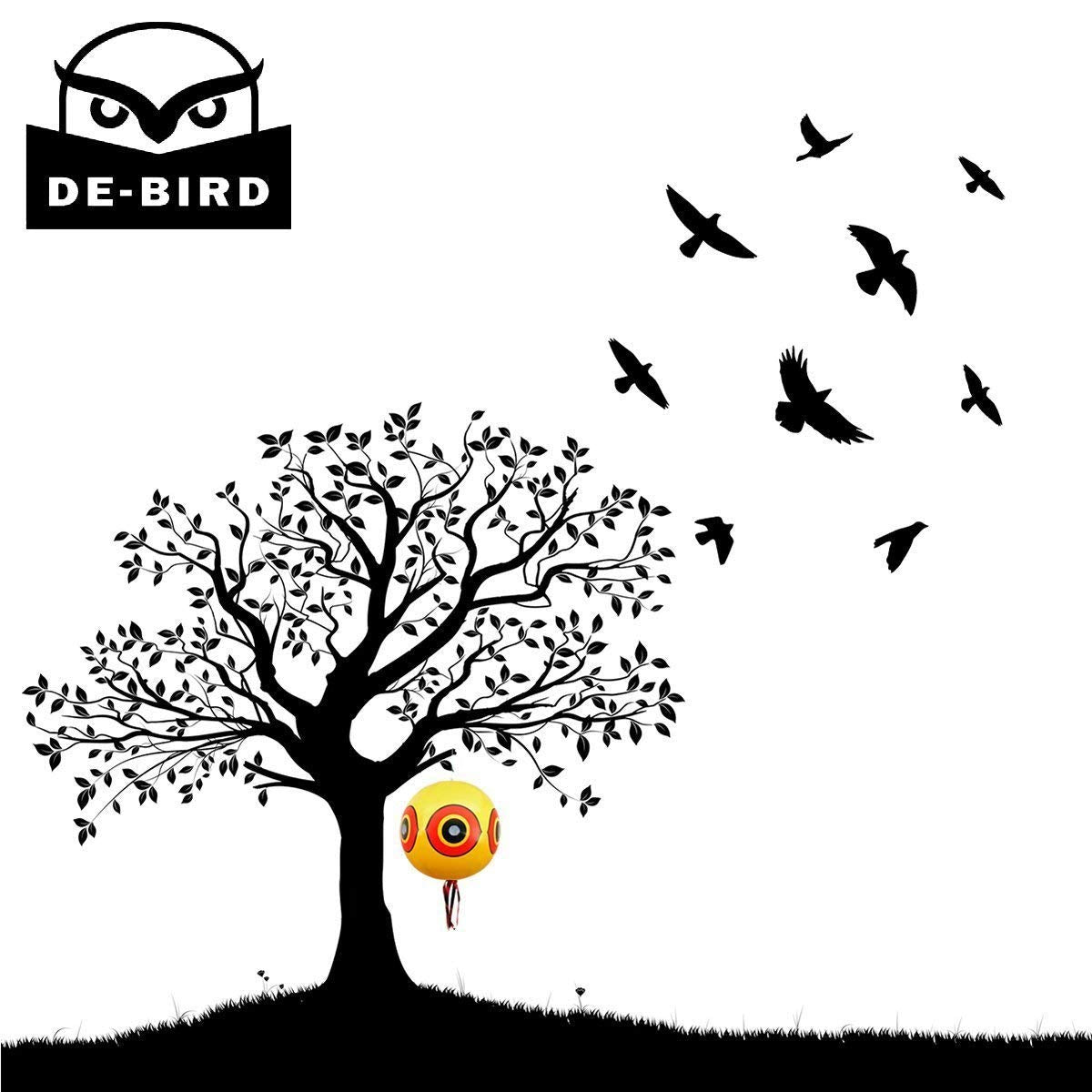 De-Bird boat deterrent balloon protects decks from feeding birds.
