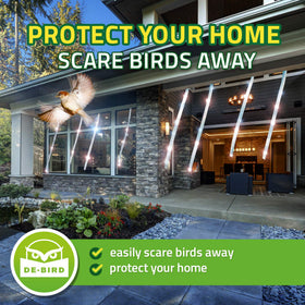 De-Bird easy cut-and-tie installation works on fences and railings