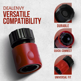 DealEnvy universal-fit hose adapter shown, enabling quick and reliable hose connections.