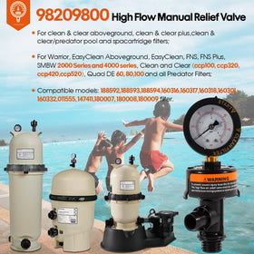 DearChan 98209800 pressure gauge included for accurate readings during filtration.