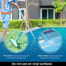 Adjustable wing screw keeps the tablet firmly in place during scrubbing.