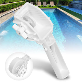 Deargooday pool tab holder with EZ-clip handle secures a tablet for efficient pool cleaning.