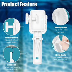EZ-clip design attaches quickly to most pool poles.