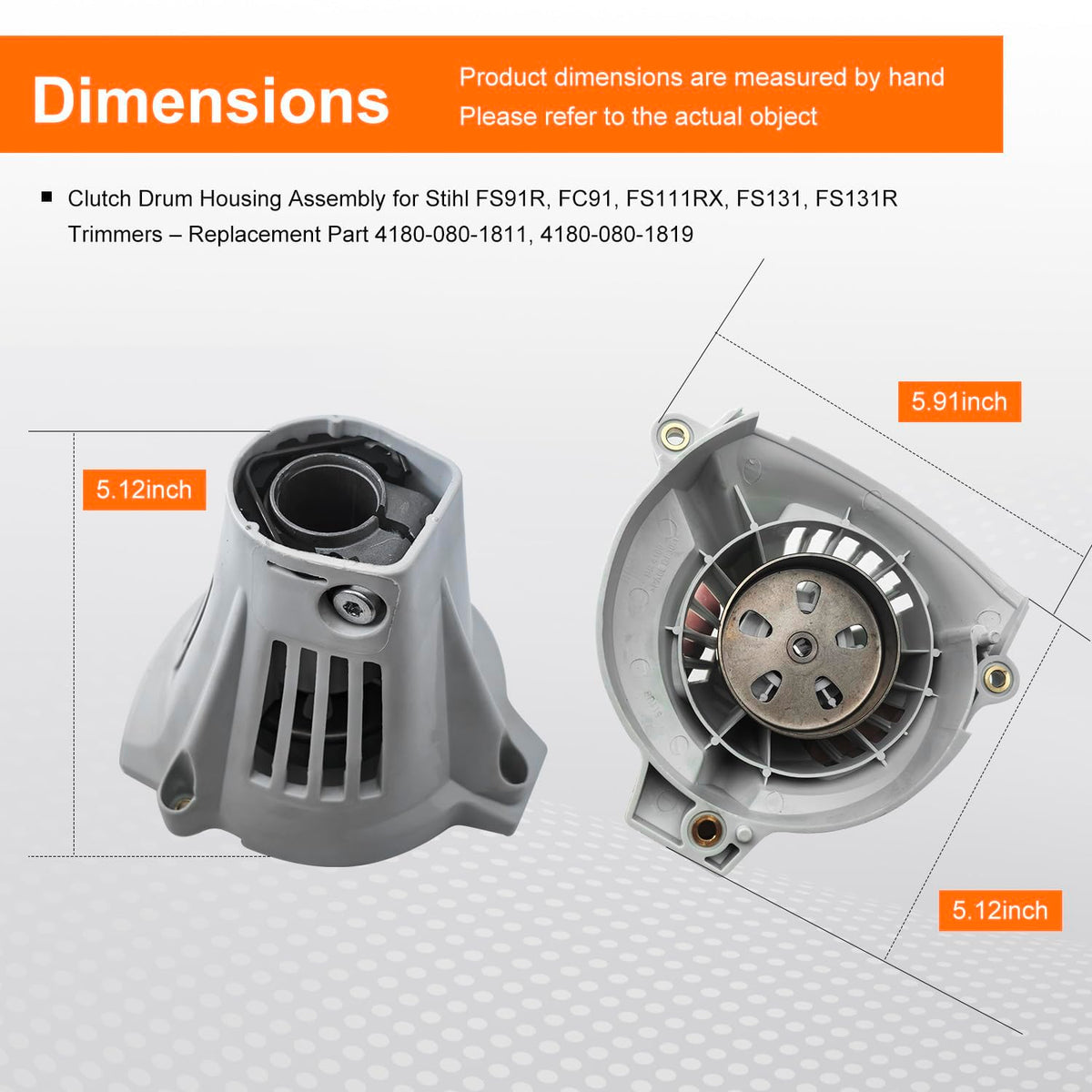 DeaWater clutch drum housing for Stihl FC91, reliable replacement part.
