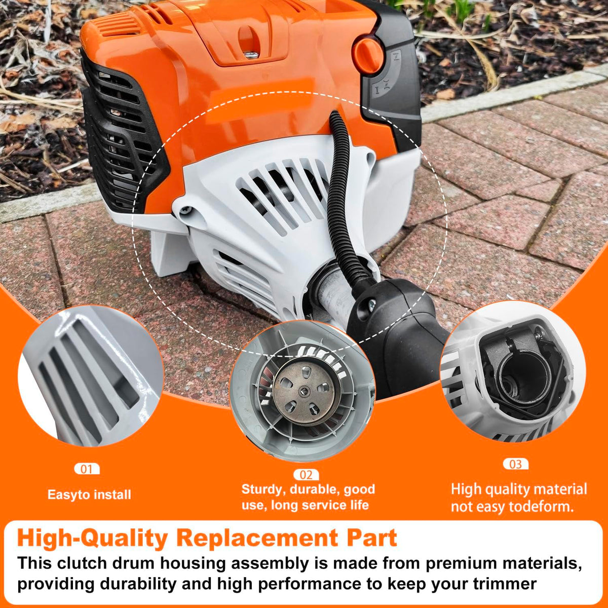 DeaWater clutch drum housing for Stihl FS111RX, durable construction ensures longevity.