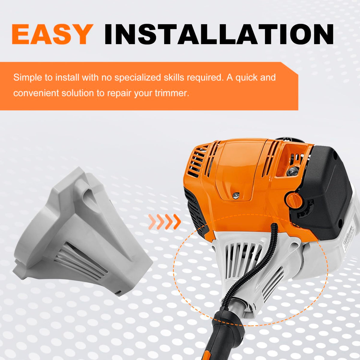 DeaWater clutch drum housing for Stihl FS131, factory-spec alignment for optimal performance.