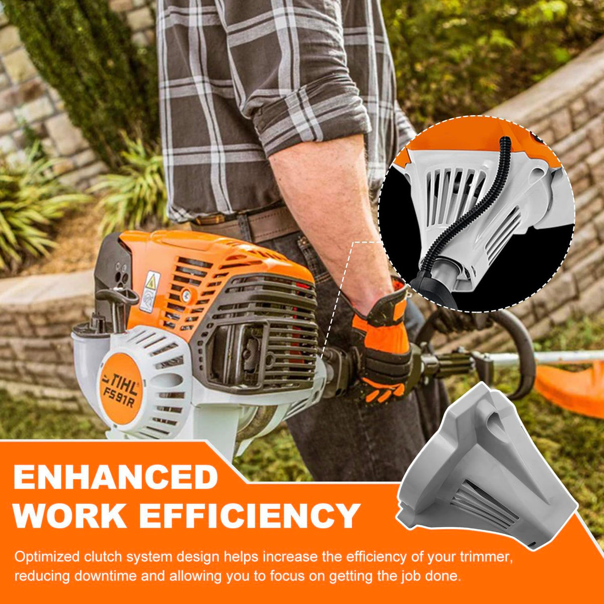DeaWater clutch drum housing for Stihl FS131R, minimizes downtime with easy replacement.