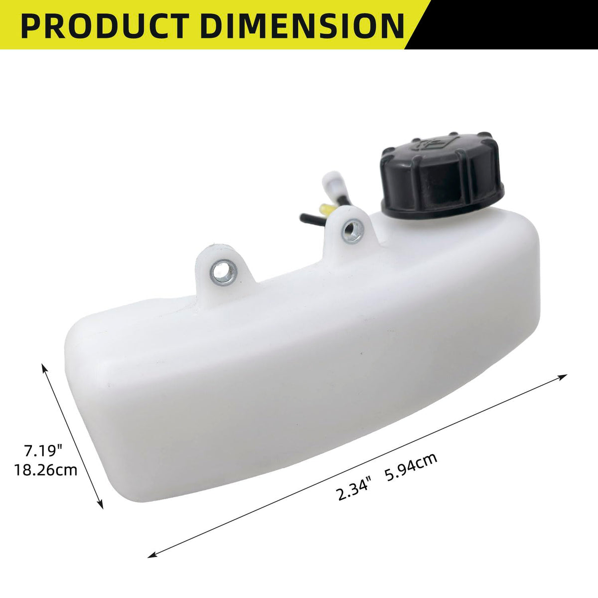 DeaWater fuel tank A350000300 kit, side view, compact fit for tight spaces.
