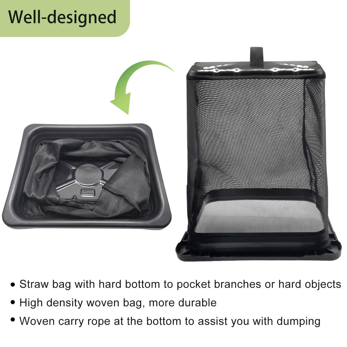 Deawater grass bag assembly 19A30018 triple rear for smooth bagging