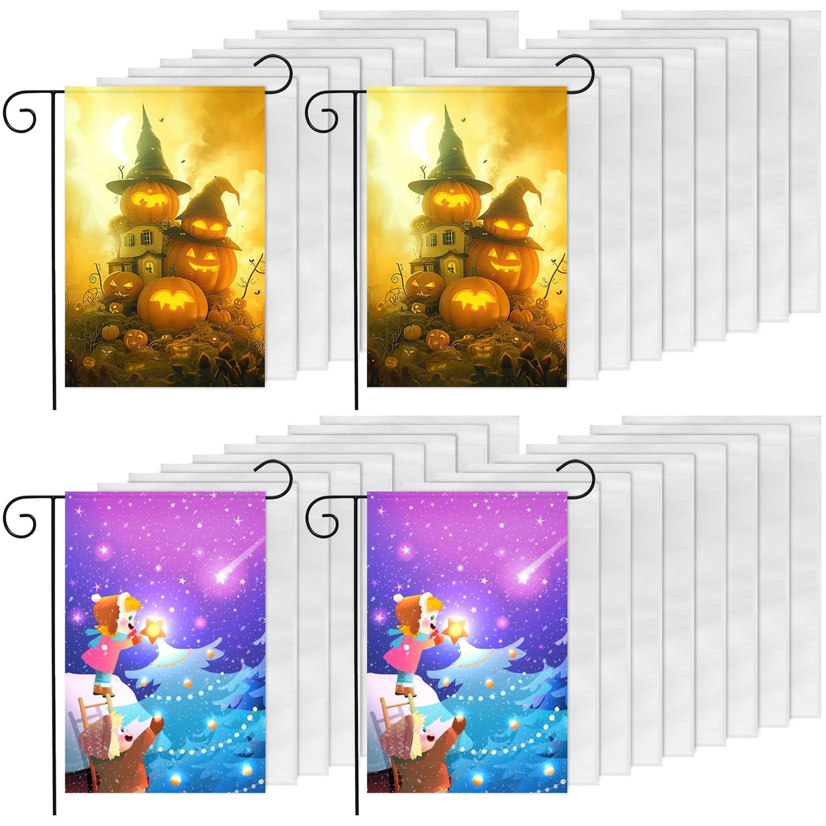 DEAYOU DIY sublimation flag white 12x18 ready for design