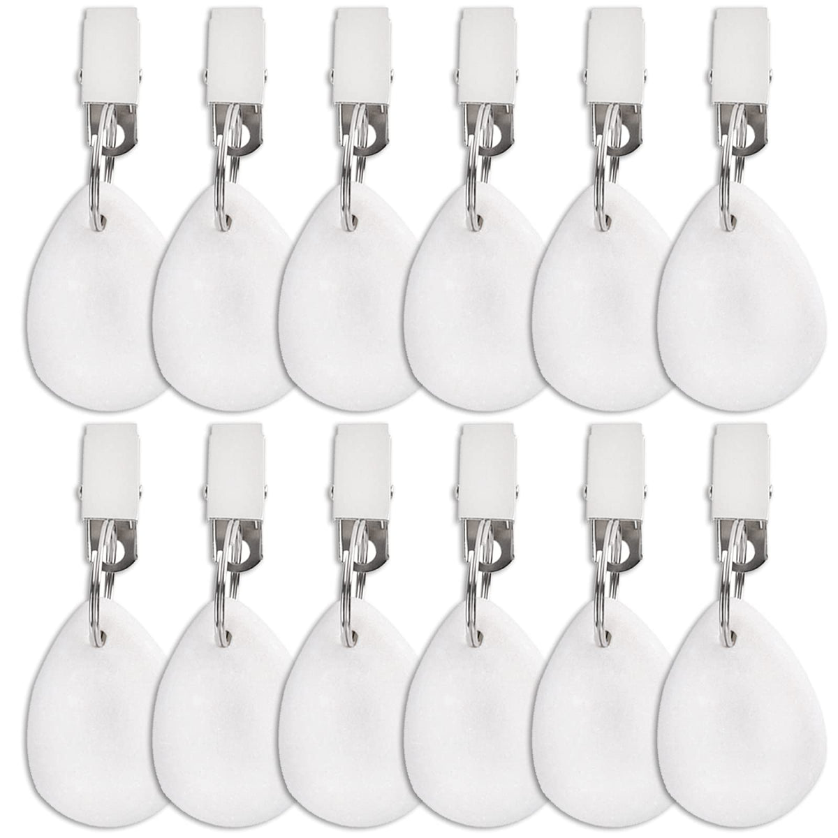 DEAYOU marble tablecloth weights teardrop surface close-up secures linens with elegant weight.