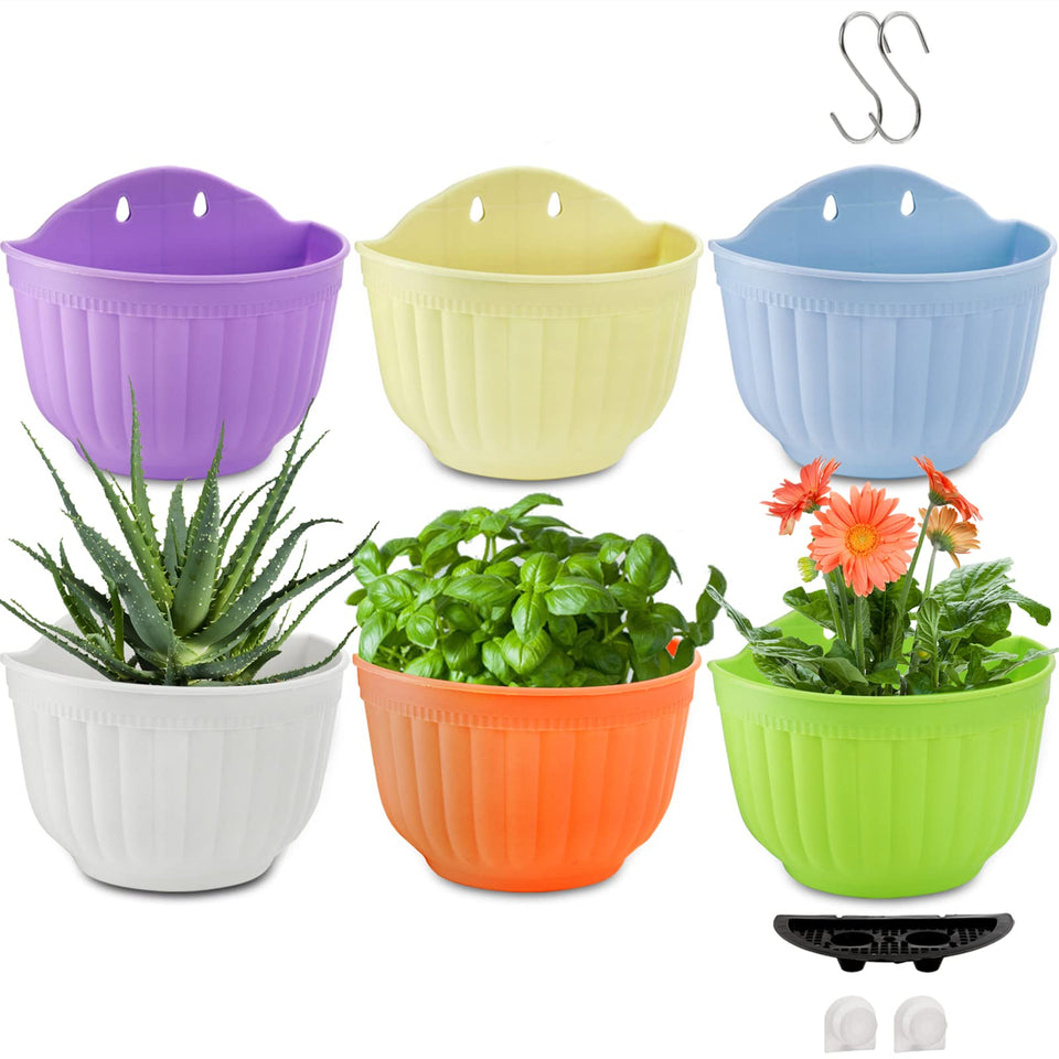 DEAYOU half-round wall planter for space-saving indoor or outdoor display