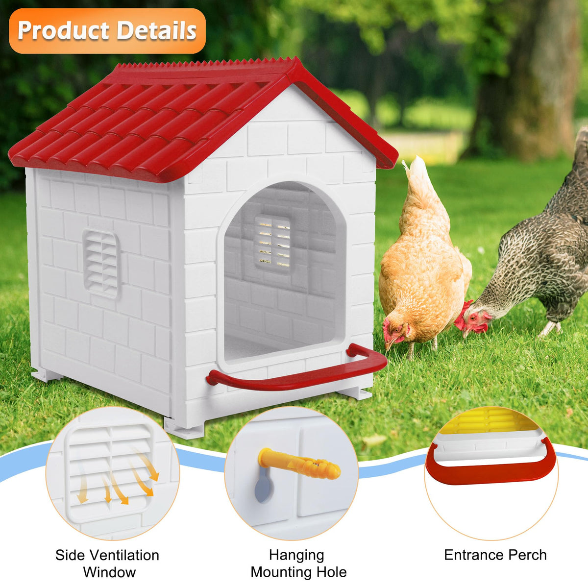 Deblue Nesting Box red interior space for comfortable nesting