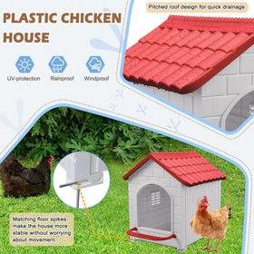 Deblue Nesting Box red ventilation windows promote airflow in coop