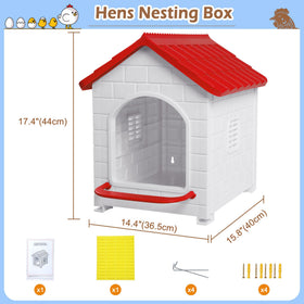 Deblue Nesting Box red waterproof material allows simple cleaning