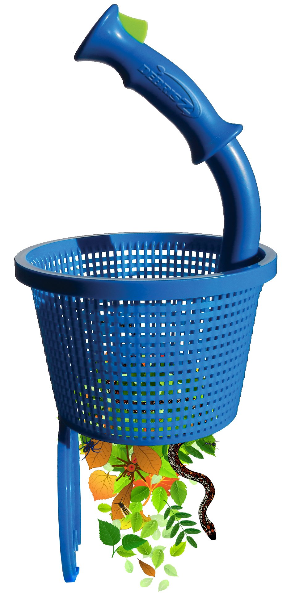 DebrisZ B9 skimmer basket handle enables extended reach for easy emptying.