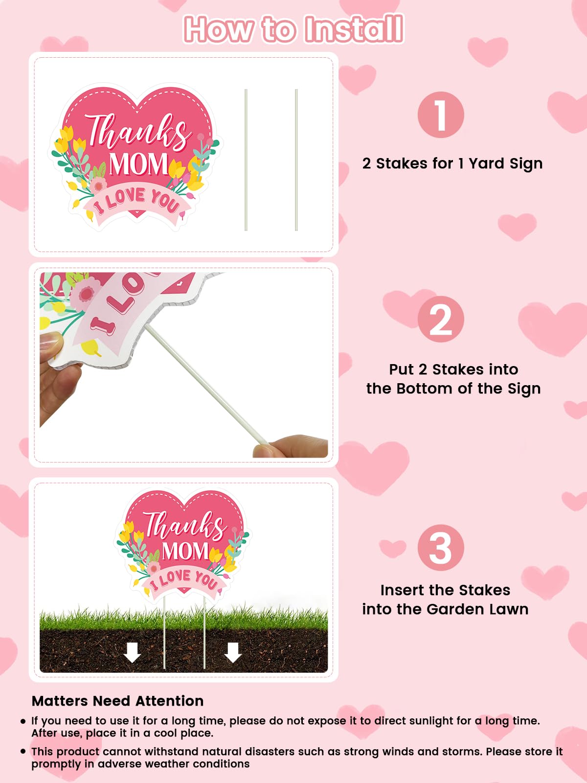 DECEED Mother's Day outdoor decor for garden and doorstep celebrations.