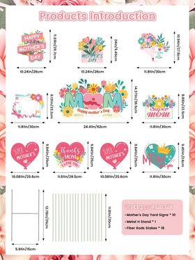 DECEED DIY-blank yard sign invites personalized messages for Mom.