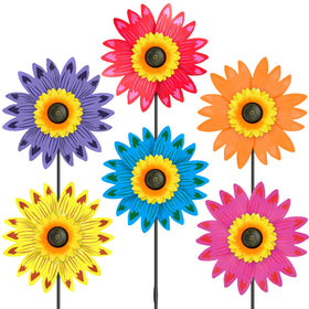 DECEED sunflower wind spinner assembly kit adds bright color to your yard.