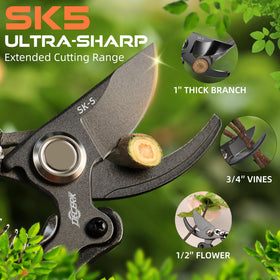 Decerk gift-ready gardening tool ideal for pruning fruit trees and flowers.