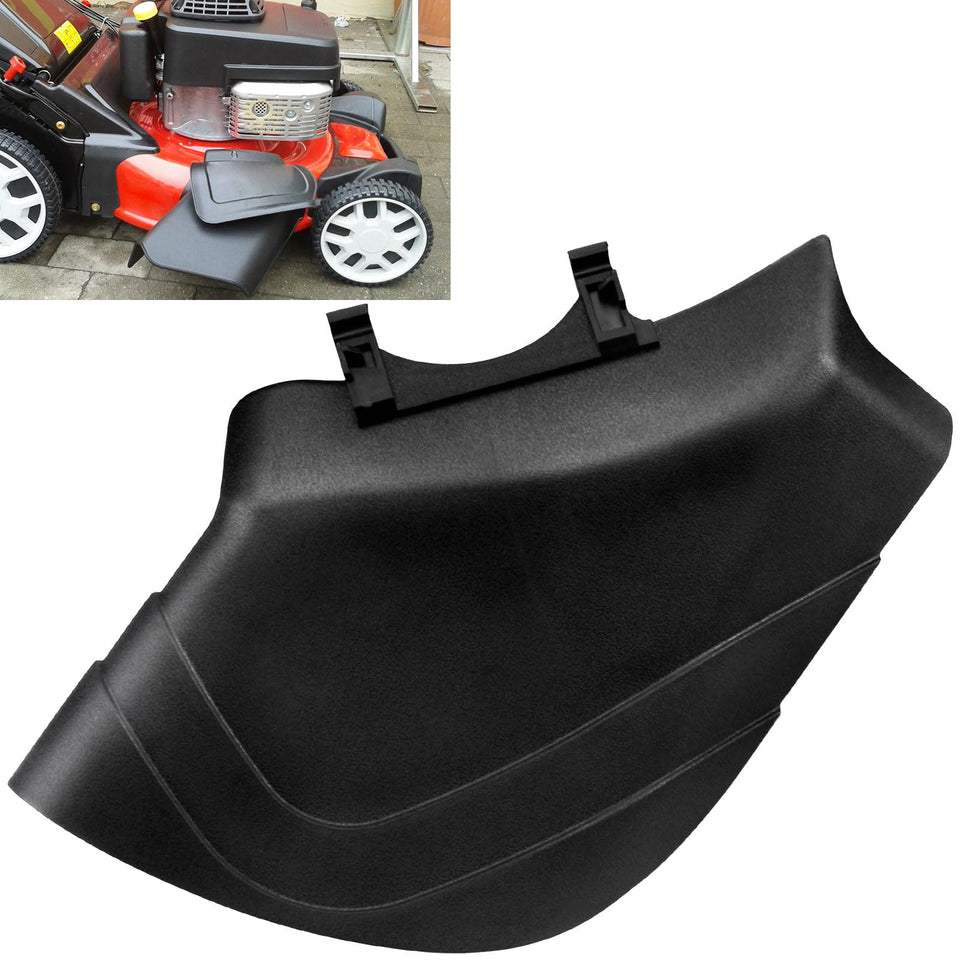 DECKMAN 532426129 chute deflector side view directs grass away from the operator