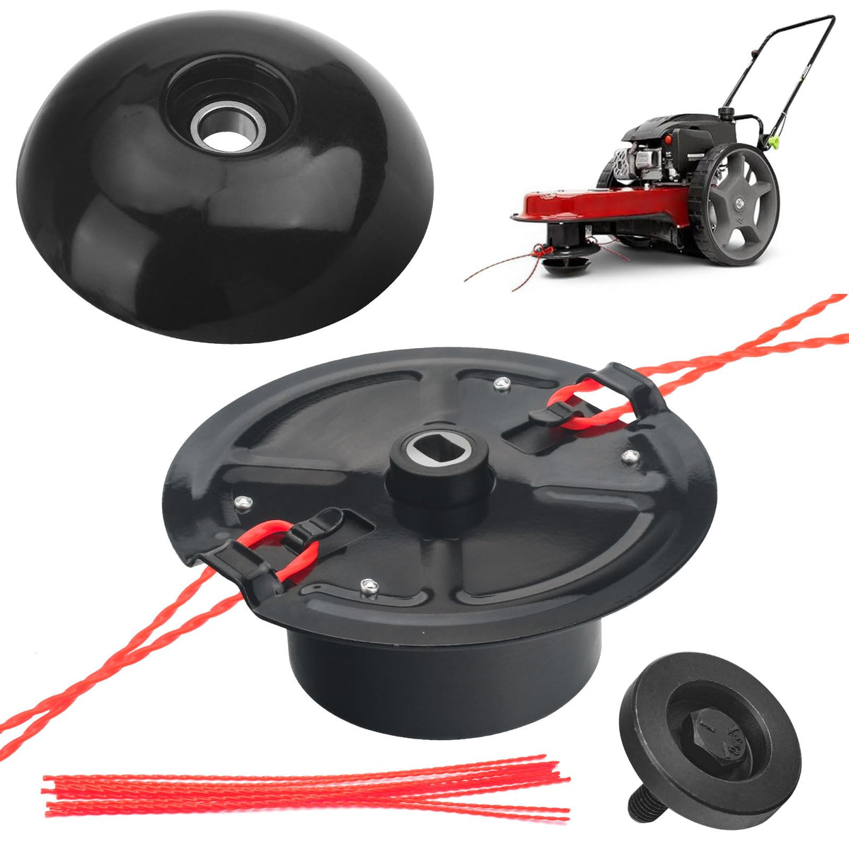 DECKMAN Carrier Plate and Mow Ball Kit compatible with Husqvarna; sturdy replacement part.