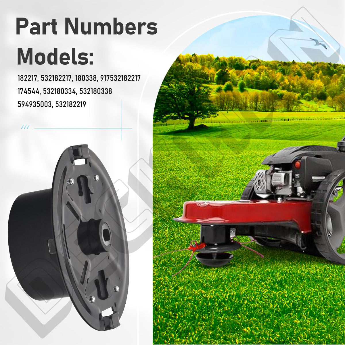 Compatible with Craftsman 21-inch walk-behind mowers for easy swaps.