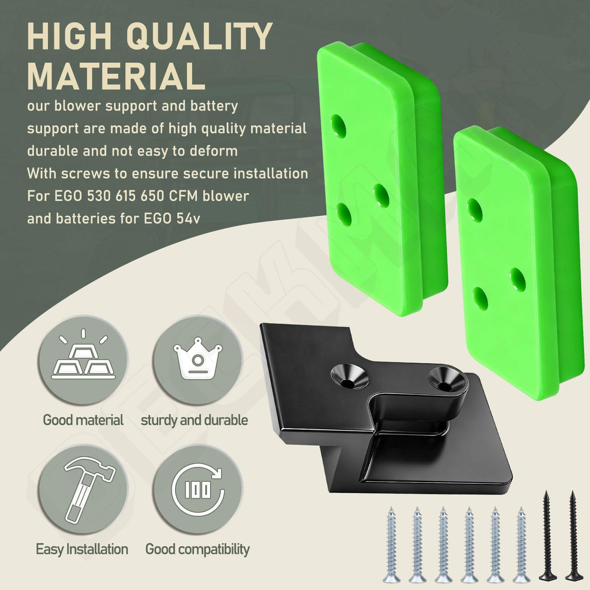 DECKMAN dual battery holders simplify charging and storage.