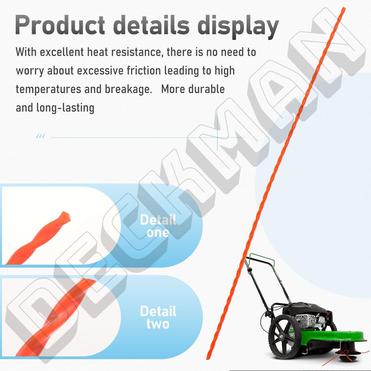 Deckman easy-assembly guidance for quick setup with walk-behind mowers
