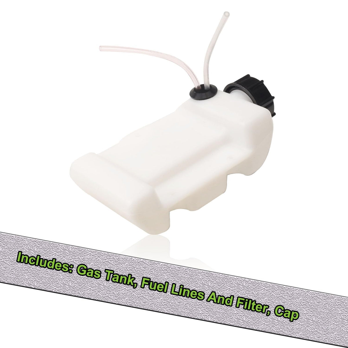 Deckman easy-install fuel tank for trimmers reduces downtime during maintenance.