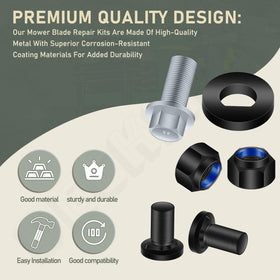 Easy one-tool installation supports routine blade maintenance