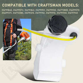 Deckman fuel tank connectors close-up for easy hose attachment and fuel flow