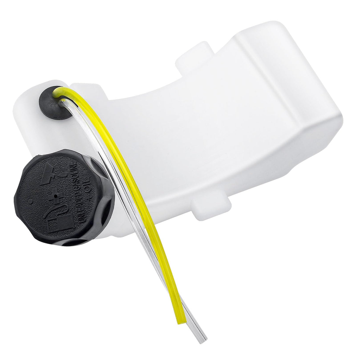 Deckman fuel tank front view for quick replacement on compatible trimmers