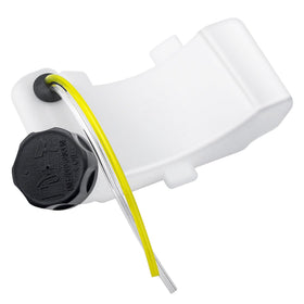 Deckman fuel tank front view for quick replacement on compatible trimmers