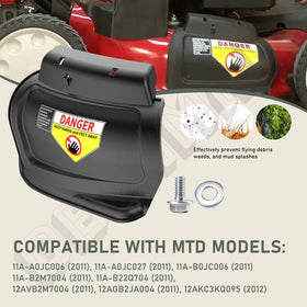 DECKMAN hinged mulching plug assembly compatible with Cub Cadet for wide model support.