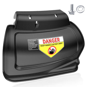 DECKMAN hinged mulching plug assembly for Troy-Bilt TB110 TB130 showing easy mounting and fitment.
