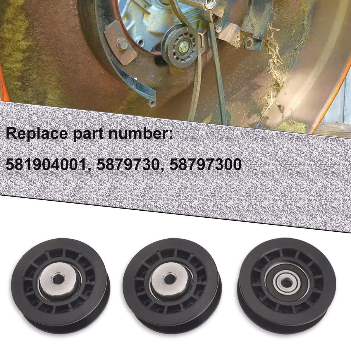 DECKMAN idler pulley installed on Husqvarna HU725AWD demonstrates belt tracking