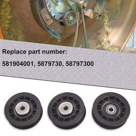 DECKMAN idler pulley installed on Husqvarna HU725AWD demonstrates belt tracking