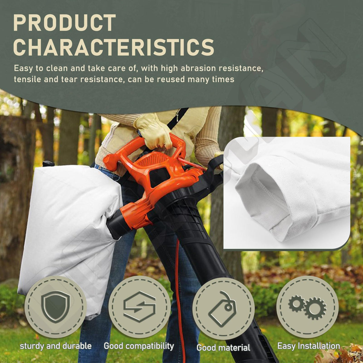Deckman large-capacity garden bag minimizes trips during cleanup