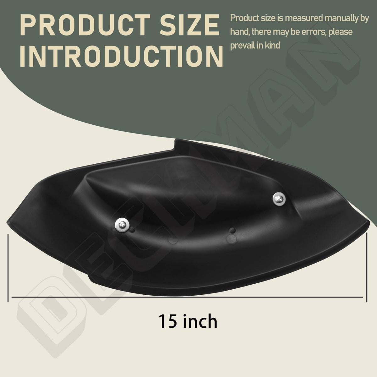 DECKMAN mulch cover kit mounting accessories shown for easy setup on John Deere decks.