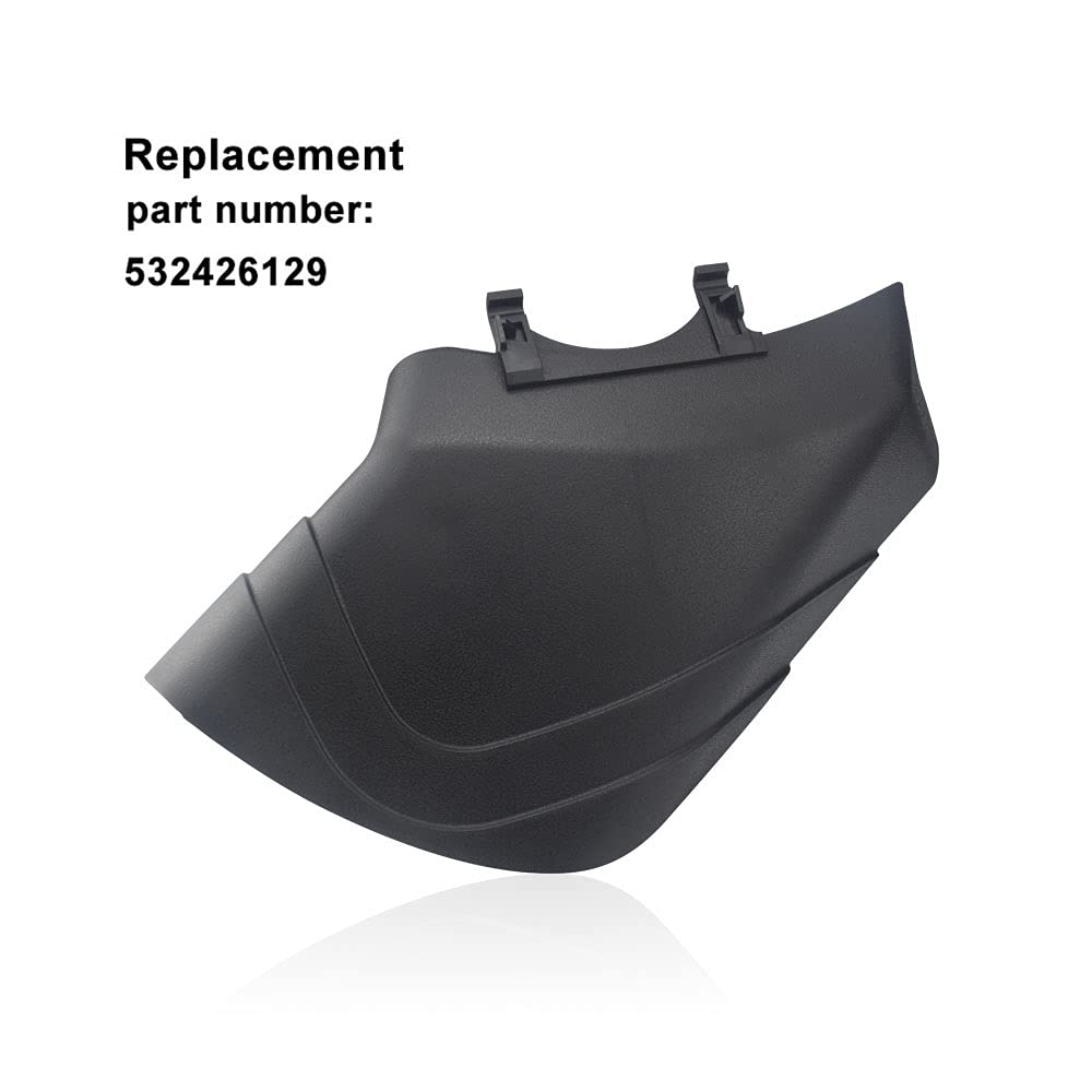 DECKMAN plastic chute deflector designed for quick, tool-free replacement