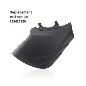 DECKMAN plastic chute deflector designed for quick, tool-free replacement