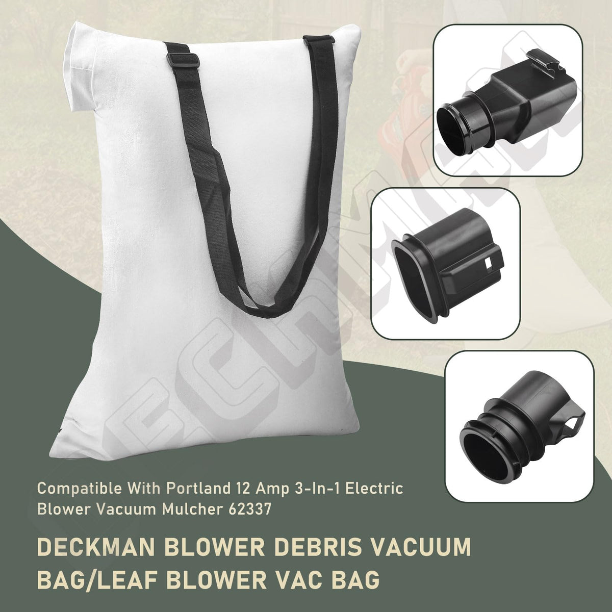 Deckman reinforced stitching and smooth zipper for long-lasting use