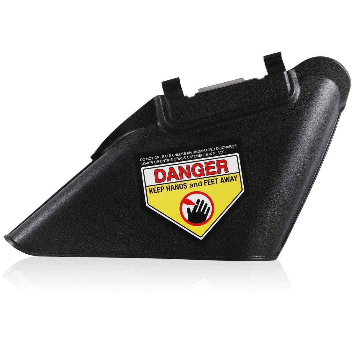 DECKMAN side discharge chute for 21-inch mowers directs clippings cleanly for a neater cut