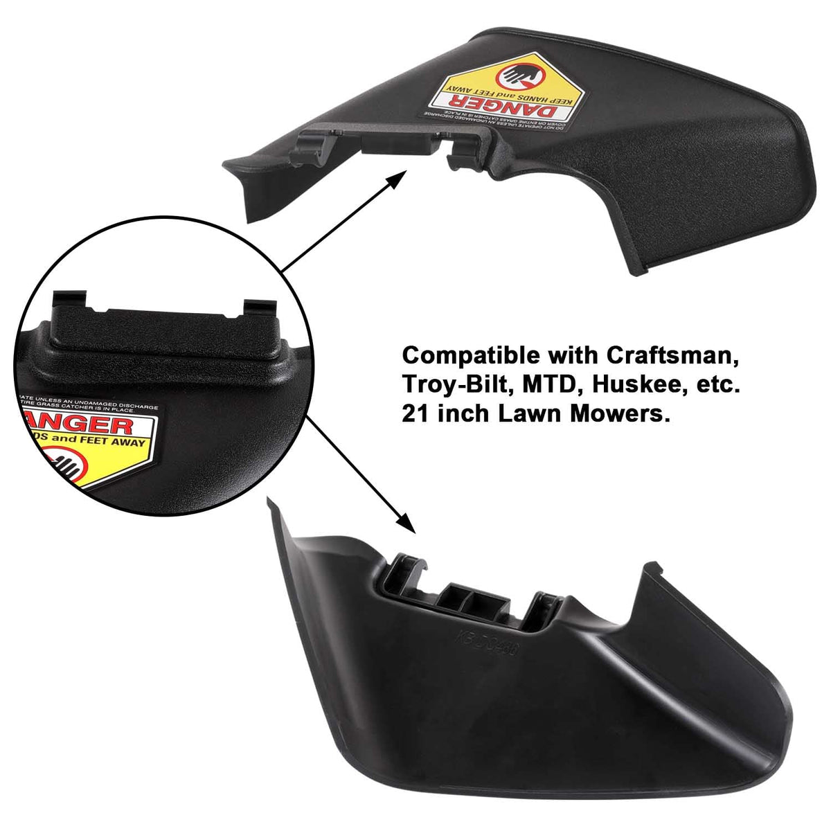 DECKMAN side discharge chute compatible with Craftsman and related brands ensures broad fit