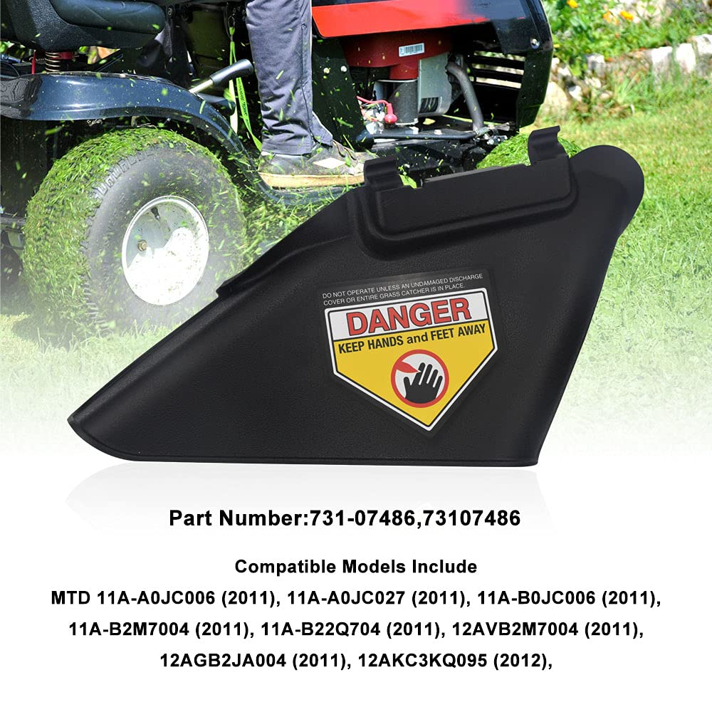 DECKMAN side discharge chute suited for Troy-Bilt Yard-Man models promotes efficient mowing
