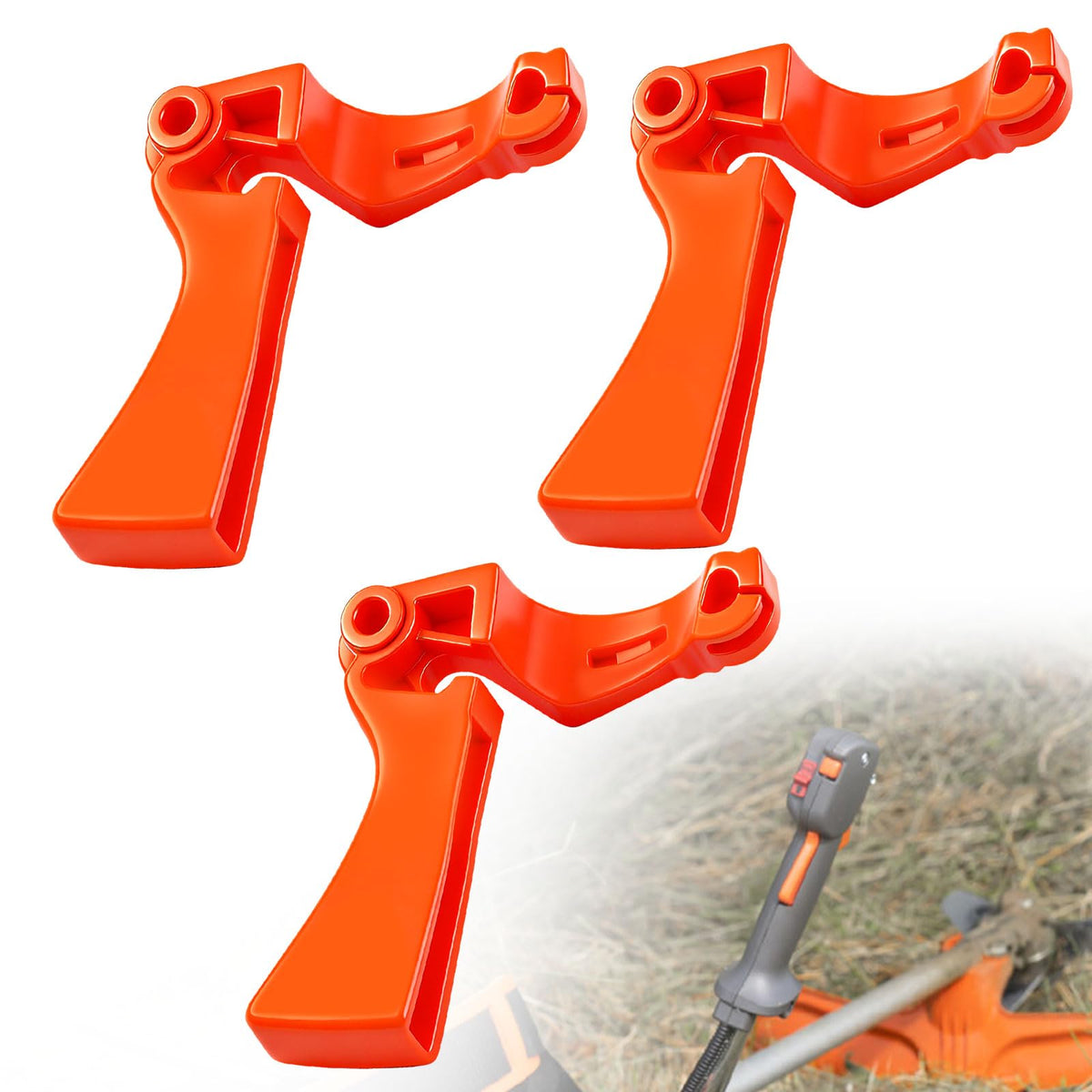 DECKMAN throttle trigger 3pack C453000482 for Echo compatibility enables quick replacements.