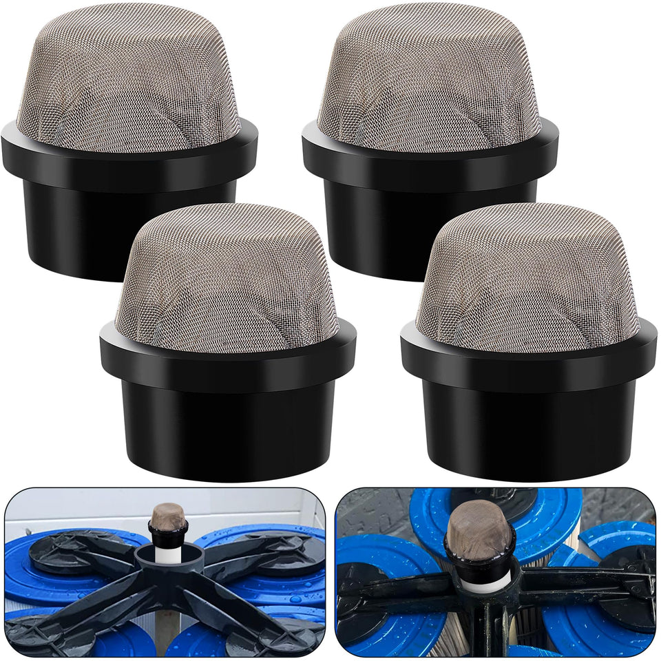 DECOHS 190106Z air bleeder screen cap for pool filters, four-pack