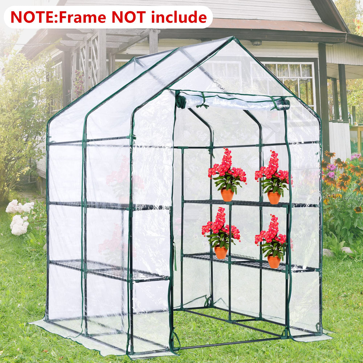 DECOHS 56x56x76 inches cover fits standard greenhouse frames.